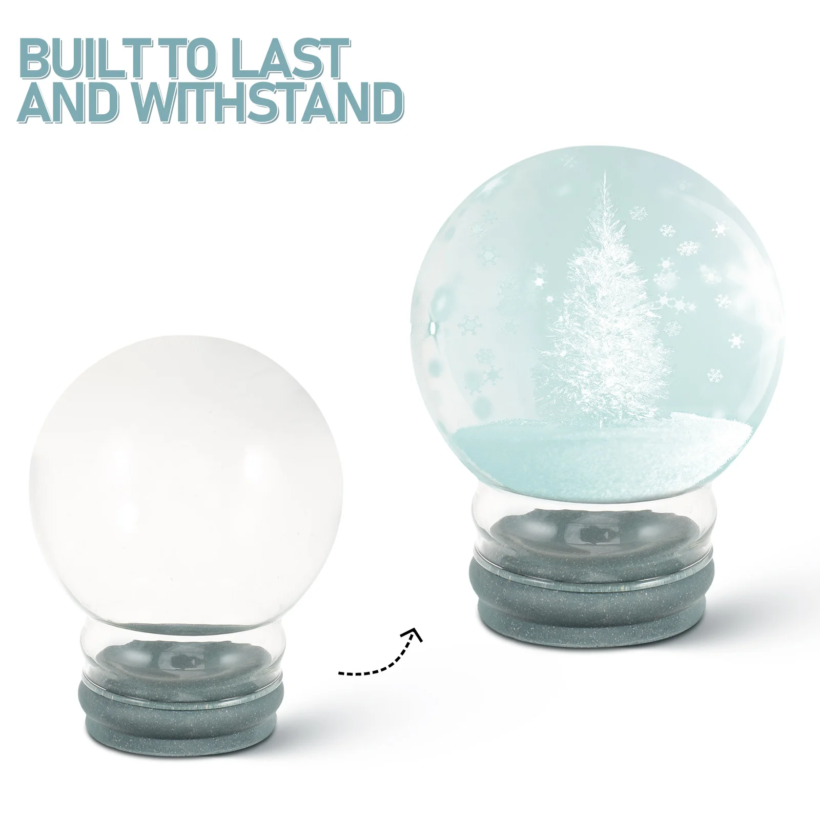 

Rubber Stopper Snow Globe 65mm Empty Transparent Christmas Balls Glass Dome Snowball For DIY Craft Christmas Home Decoration