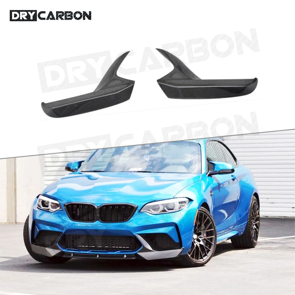 A Style Front Bumper Splitters Lip Cupwings Flaps Winglets Body Kits for BMW F87 M2 M2C Competition 2018 2019 2020