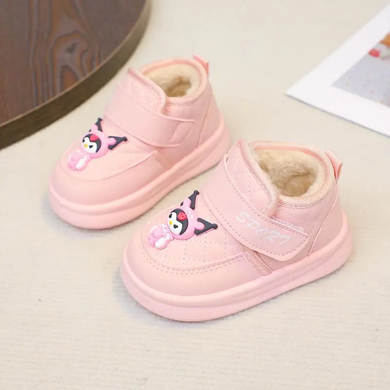 شتاء جديد الأطفال الأحذية القطنية للفتيات الفتيان موضة لينة أسفل المضادة للانزلاق تنوعا الدفء أحذية قطنية حذاء كاجوال