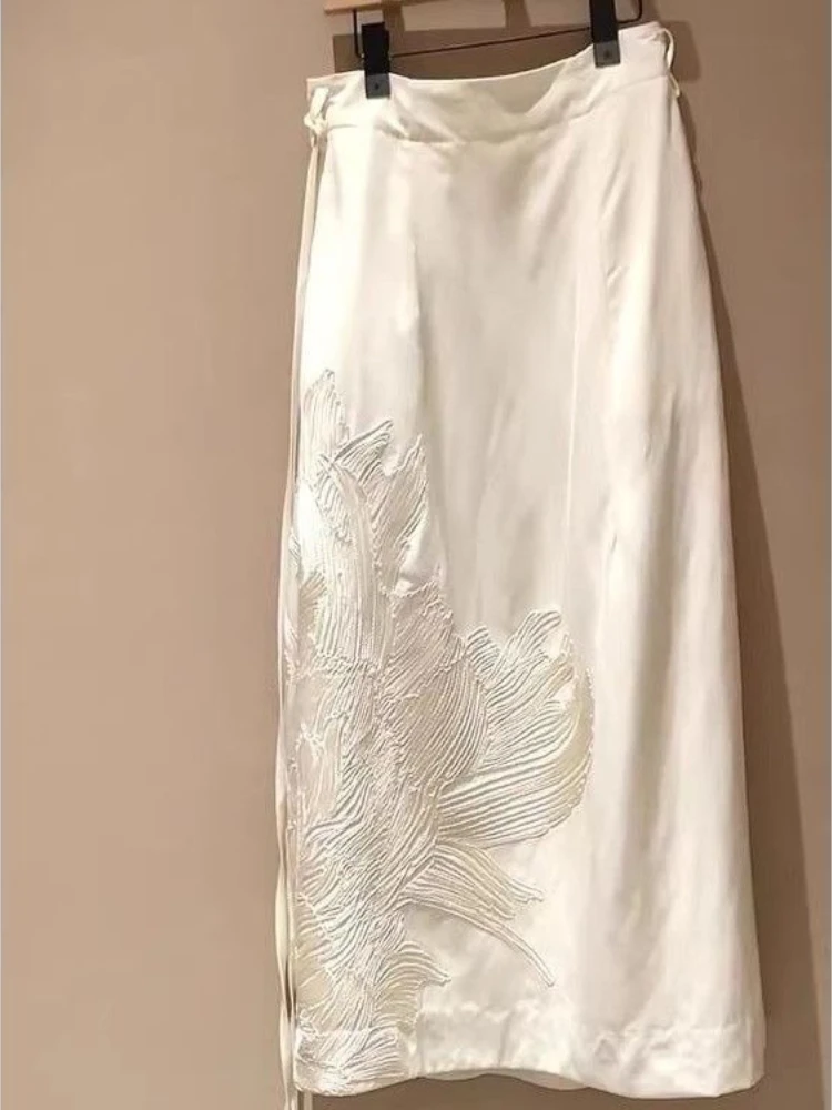 

Новая юбка с высокой талией в китайском стиле для женщин, новинка 2023 года, модные винтажные платья, элегантные темпераментные платья средней длины Faldas Mujer