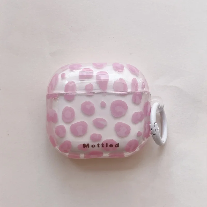 Transparent Soft TPU Leopard Print Multicolor Matte Clear  Earphone Case For Airpods Pro, Pro2, Pro3, 1, 2, 3, 4, Anti-fall