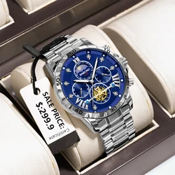 Men Casual Watch Luxury Stainless steel Waterproof Sport Quartz Wristwatch Chronograph Military Watch for Men Relogio Masculino