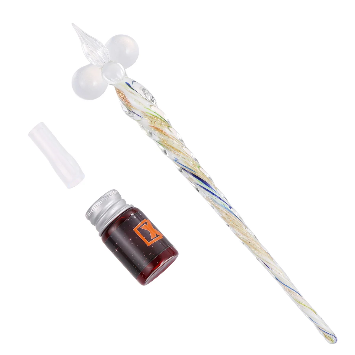 

3 Pcs Pen Crystal Signature Kit Writing Instrument Fashion Tools Vintage Dip Supplies Handmade Borosilicate