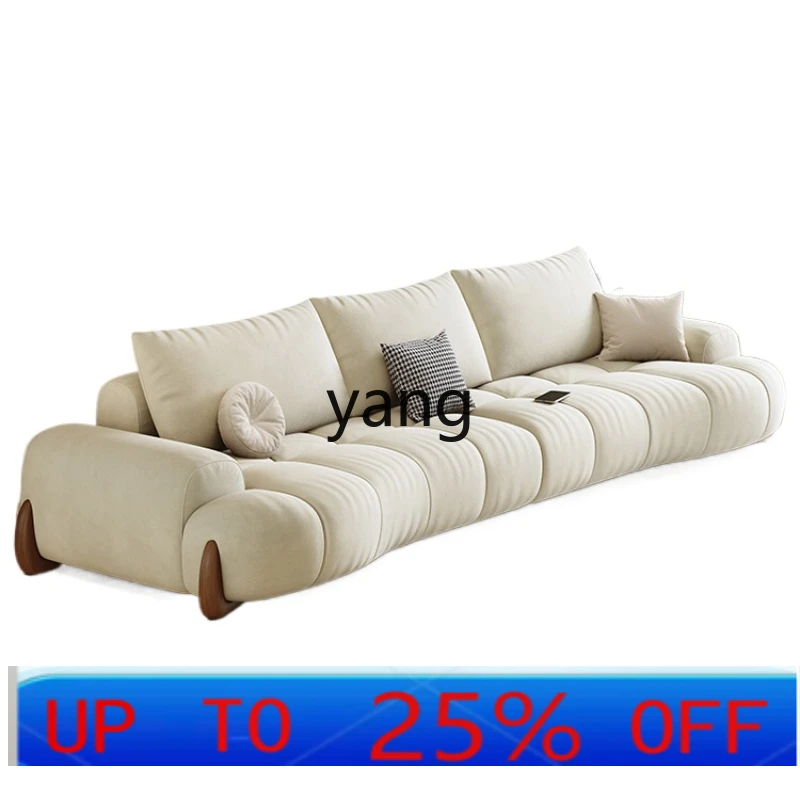 

LMM technology cloth sofa living room small apartment modern simple cloud cream