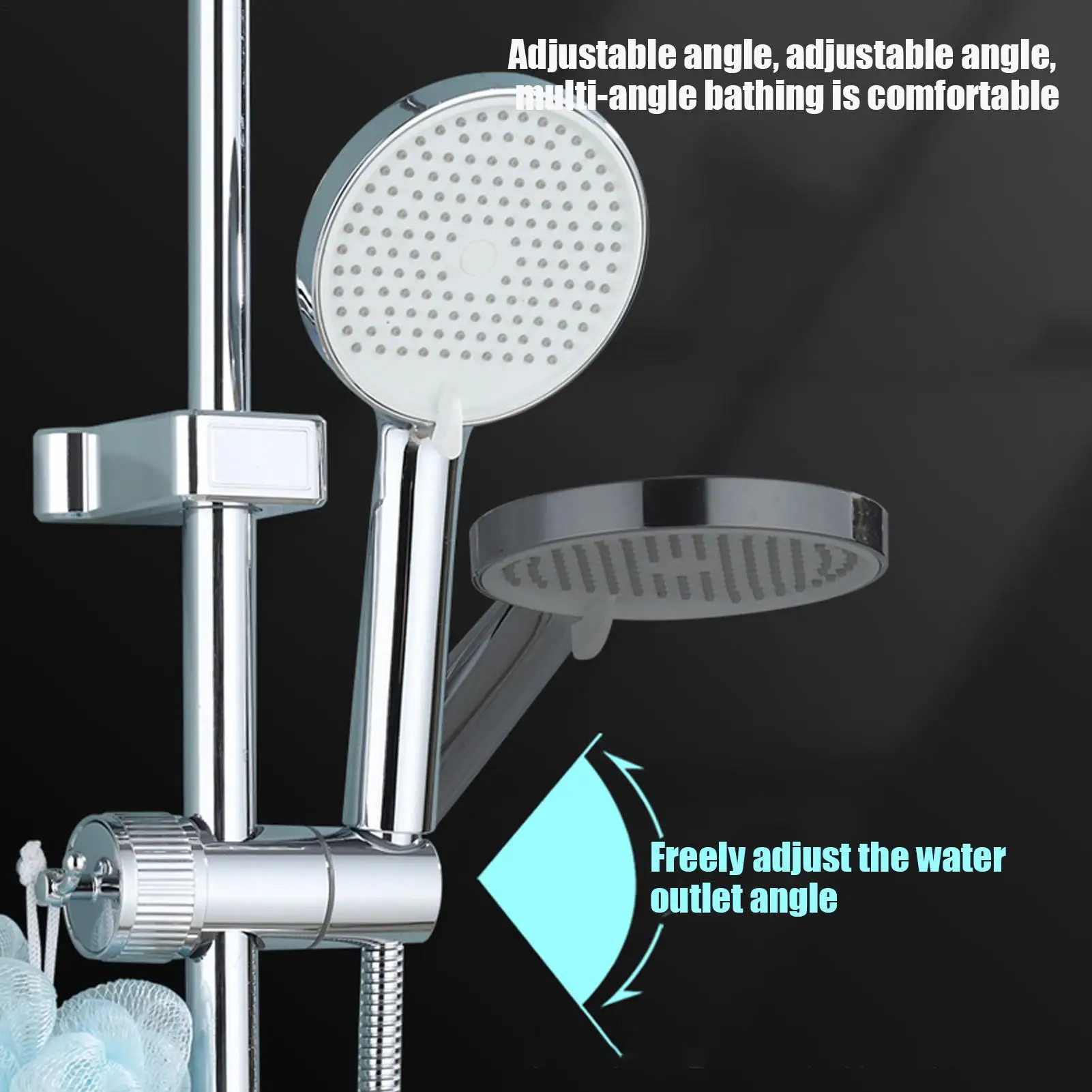 

Держатель насадки для душа без перфорации, крепление на палочку для душа, нескользящая стойка для распыления насадки для душа для отеля, квартиры, общежития, домашнего использования