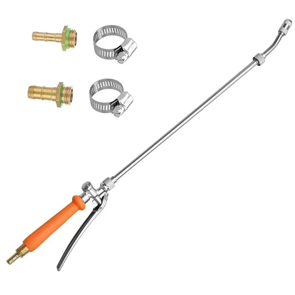 29 Inch Sprayer Wand Made of Solid Metal with Shut-Off Valve and 1/4 3/8 1/2 Brass Barbs for Reliable Performance