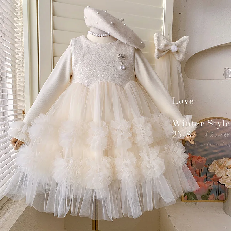 

Новая стильная рубашка без рукавов на осень и зиму с пышным бантом и флисовой подкладкой для девочек, комплект из двух предметов