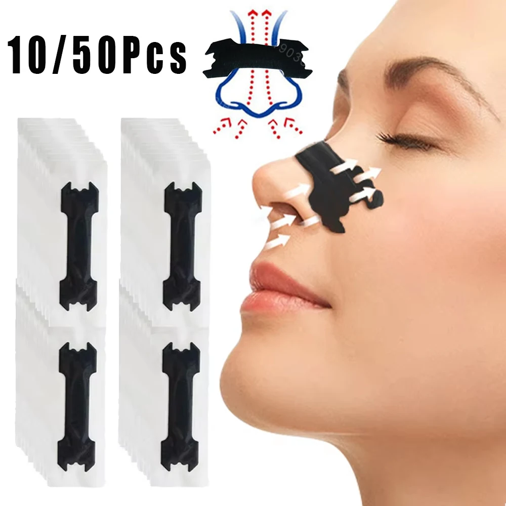 10/30/50Pcs Anti Snoring Nasal Strips for Way Help Breathing Reduce Snoring Nose Patch Better Sleep Easier Breath Aid Decive