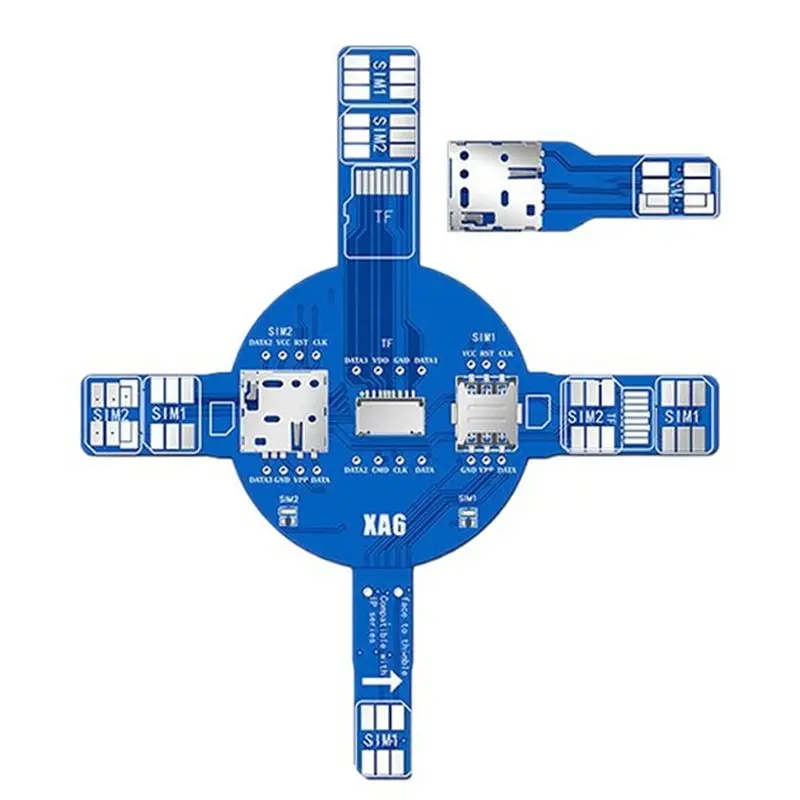 

XA6 Dual Card Signal Test Board No Disassembly Quick Fault Detection SIM TF NM Card Reader For Android Repair-[PRDSB-JU]