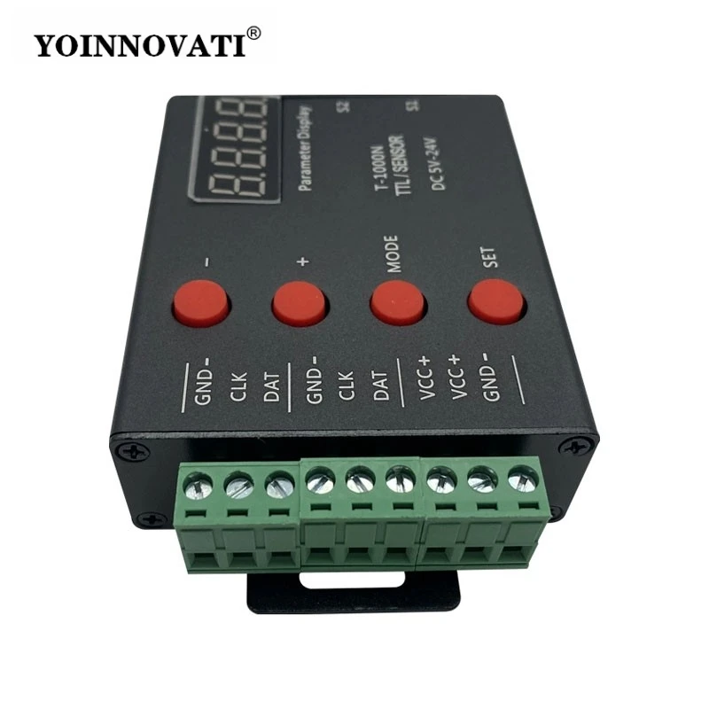 T-1000N RGB Motion Sensor Stair Light Controller Kit, PIR Human Body Induction Colorful LED Step Lighting, Auto On/Off, DC 5-24V