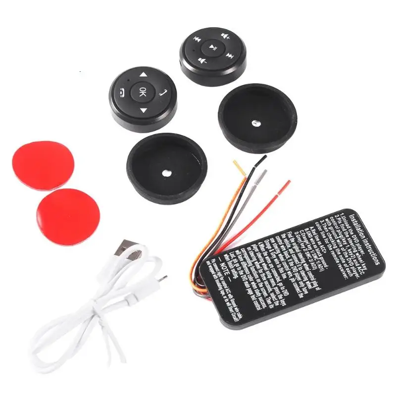 

1pair Universal 10Keys Wireless Steering Wheel Control Button For Car Radio DVD GPS Multimedia Head Unit Remote Car Tuning Parts