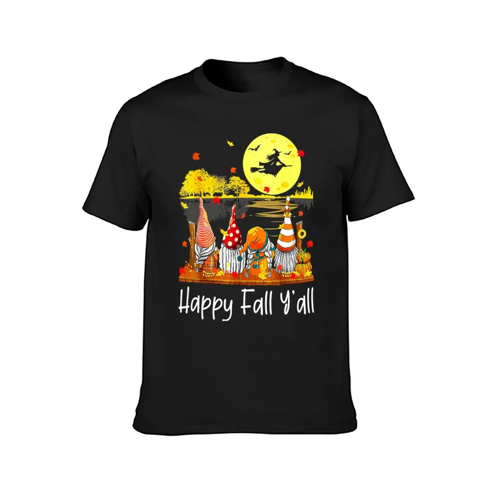 Happy Fall Yall Gnome Friend Pumpkin Funny Autumn Gnomes T-shirt plain vintage clothes summer top boys whites plain t shirts men