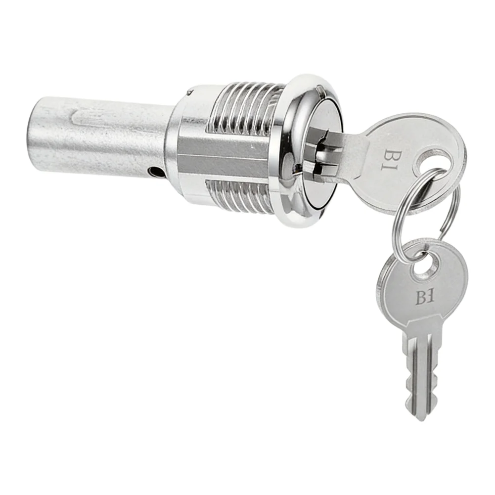 Zinc Alloy Vending Machine for Lock for Gum Dispensers - Security Top Cover Lock with 2 Keys 6.7 cm x 2.2 cm Silver