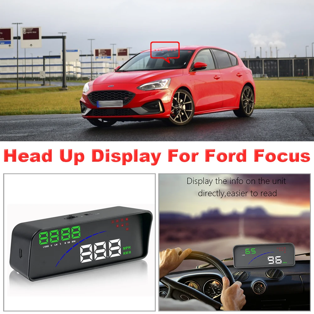 

Head Up Display For Ford Focus ST MK2/MK3/MK4 2011-2020 Car HUD Auto Electronic Accessories Projector Windshield Plug & Play