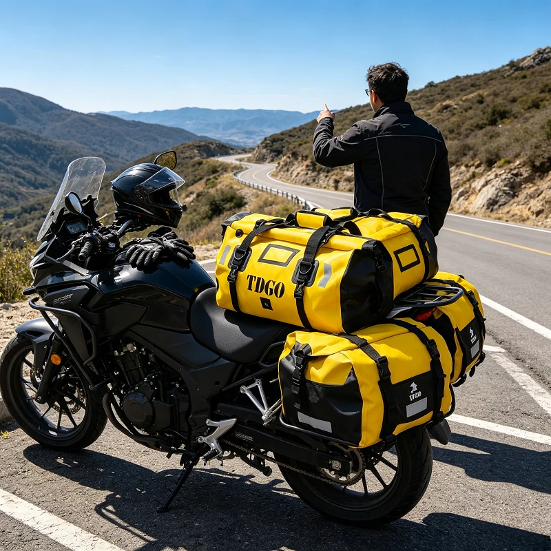 Waterproof Motorcycle Riding Tail Bag, Multifunctional Knight Helmet Storage Pack, Portable Hanging Bag Backpack for Moto Travel