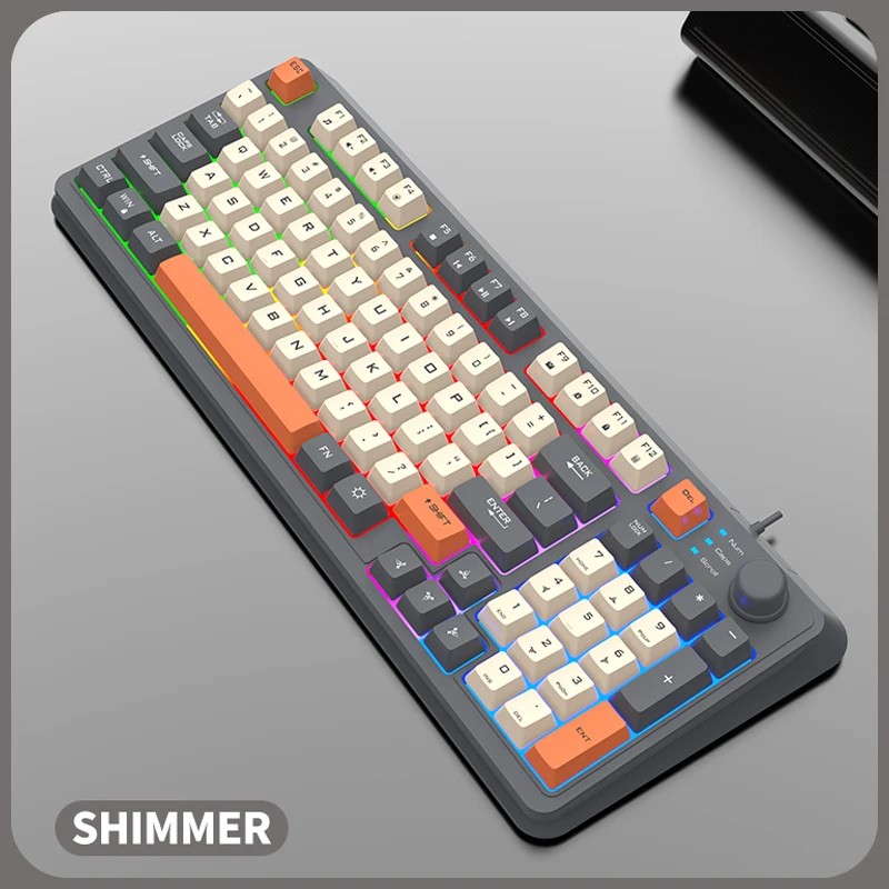 K82 Gaming Gaming Toetsenbord Glows Bekabelde USB Desktop PC/Notebook Beschikbaar 19-toetsen ponsloze knop om het volume aan te passenK82 Gaming Gaming