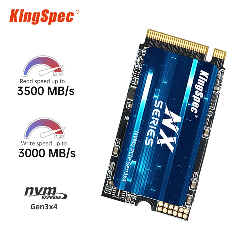 KingSpec 2242 SSD PCIe3.0 1TB 512gb 128g 256gb 2t M2 Nmve Hard