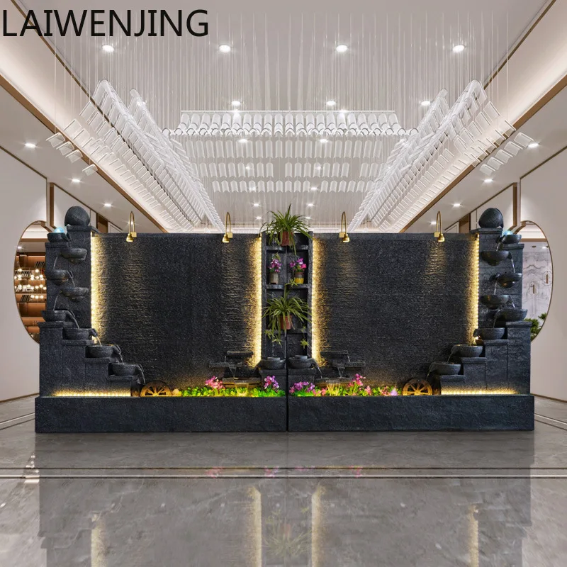 

MJY Water Curtain Wall Flowing Water Screen Rockery Fountain Courtyard Decoration Landscape Floor Ornament