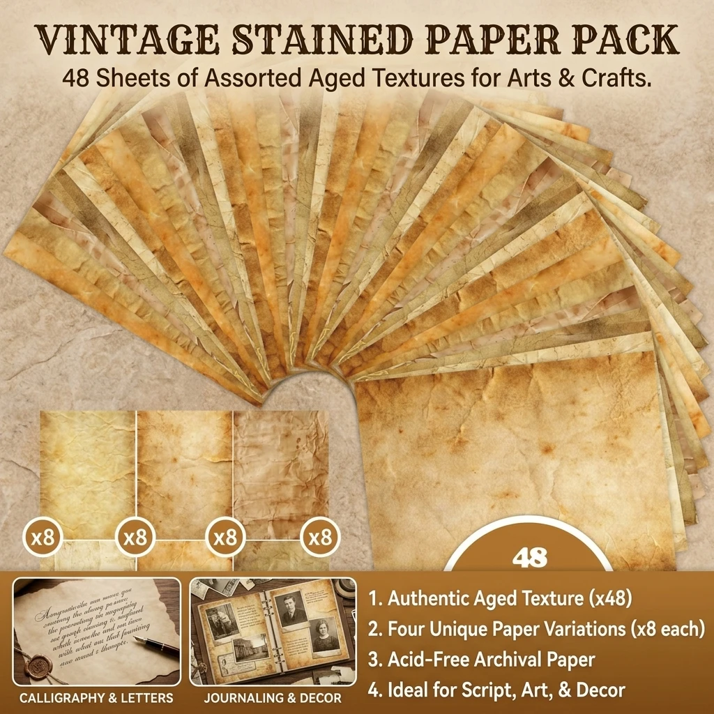A4 vintage printpapier, 48 vel - Vintage Collectible Magazines recensie en prijs