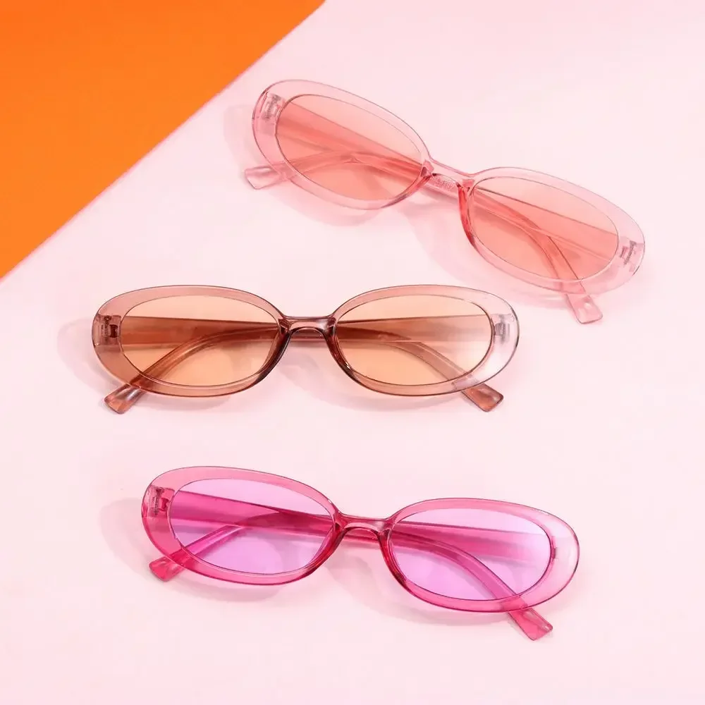 New Oval Frame Sunglasses Small Frame Sunglasses for Women Fashion Shades Eyewear Retro Sun Glasses Motorcycle Equipments Parts