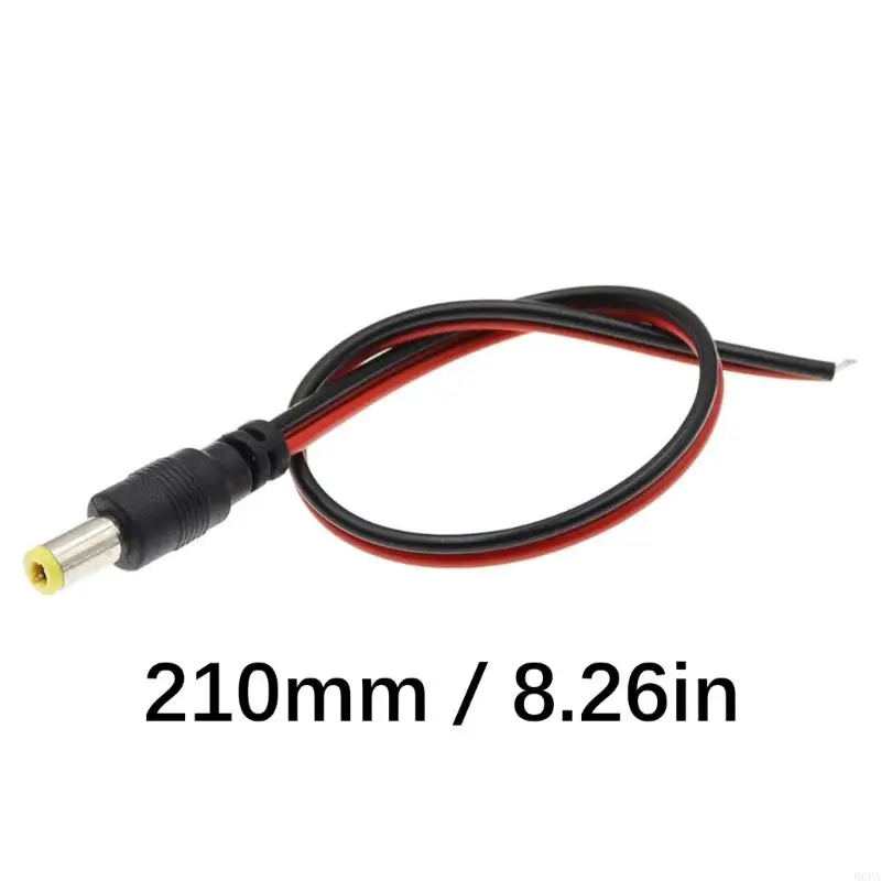CCTV LED 조명 용 Q6PA DC5.5x2.1mm 전원 케이블 12V 2A 장치 돼지 케이블