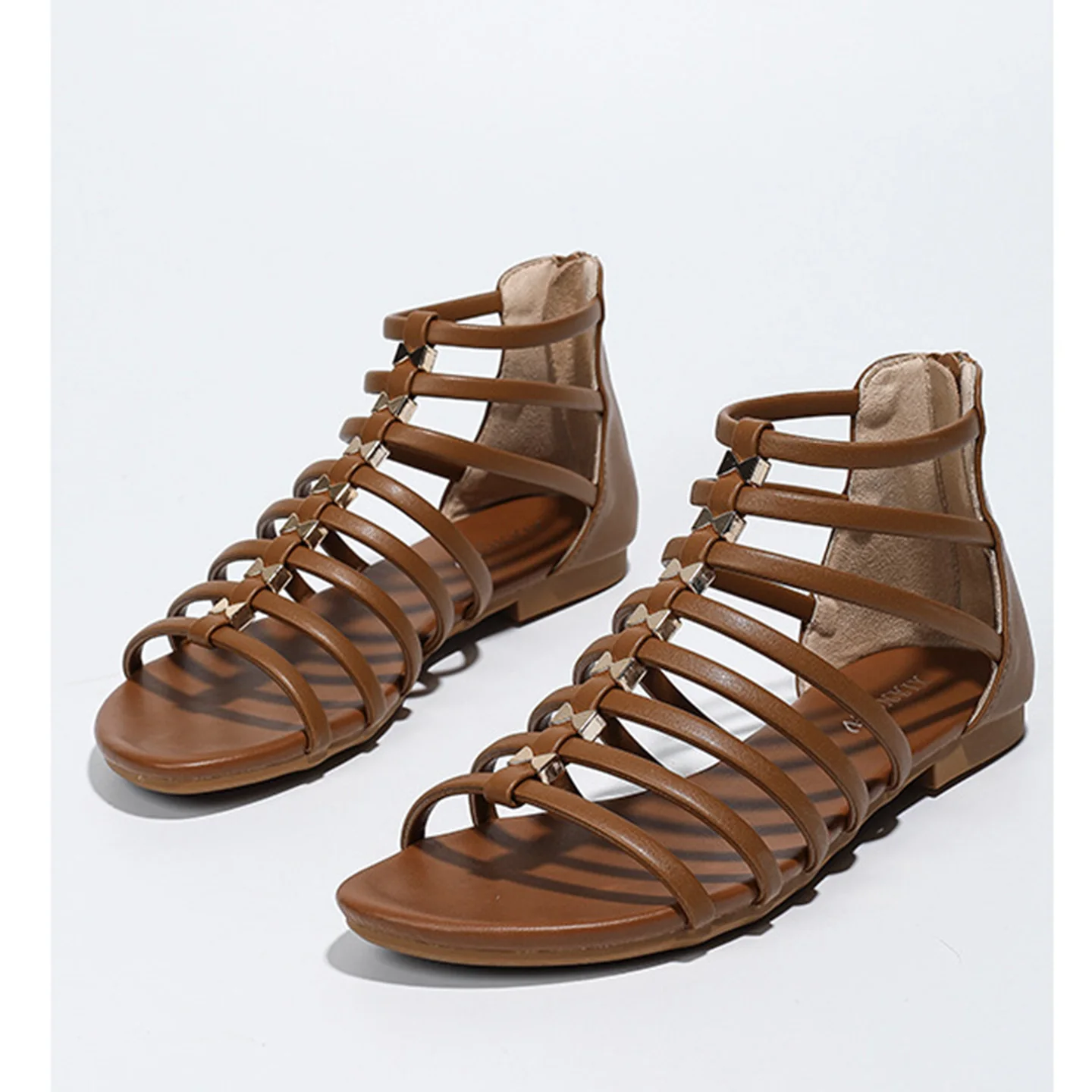 

2026 Summer New Women Shoes Fashion Leisure Outdoor Beach Slippers Comfortable Flat Shoes Women's Roman Sandals Large Size 36-42