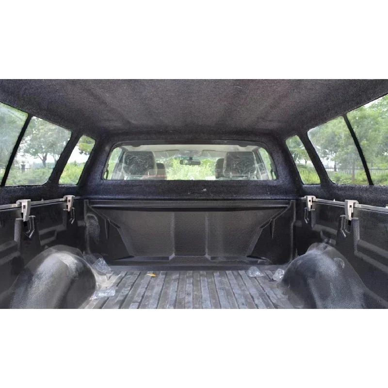 KQX High Quality Fiberglass Waterproof Hard Pickup Flat Tops High Lids Truck Bed Canopy Toppers Covers