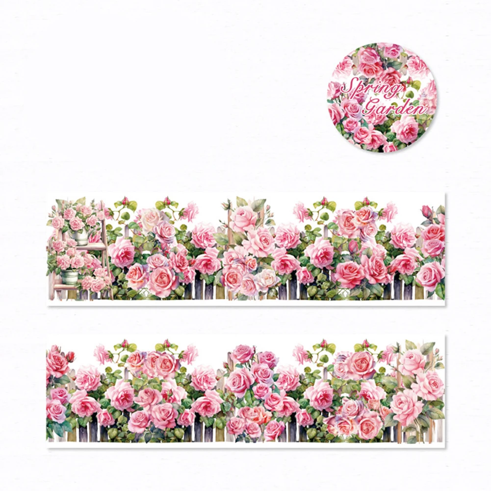 For Home Room Decoration DIY Tape 2m Long 4 Styles 50mm Wide Flowers Shape Multi Functional Paper DIY Projects