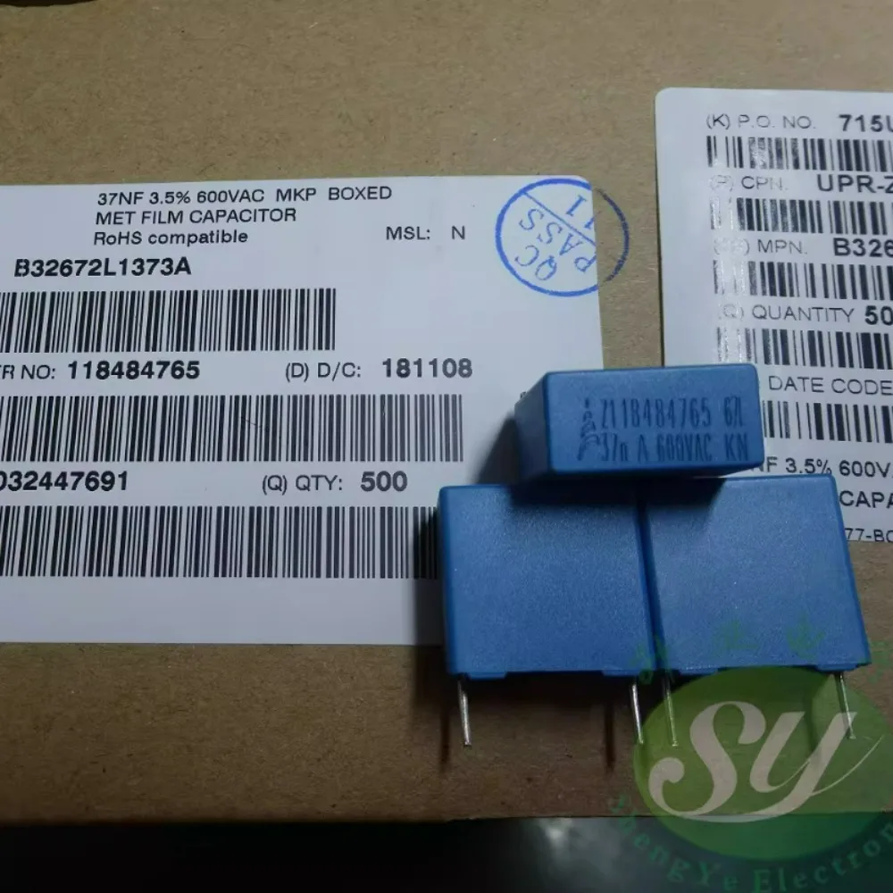 

10pcs/lot EPCOS 0.037uf/600vAC 37nf Brand New High-Precision 15mm Film Capacitor B32672L1373A