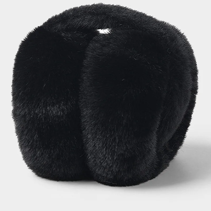 Fashion Women Winter Earmuffs Soft Plush Solid Color Outdoor Ear Warmers for Cold Weather Lightweight Cozy Unisex Style
