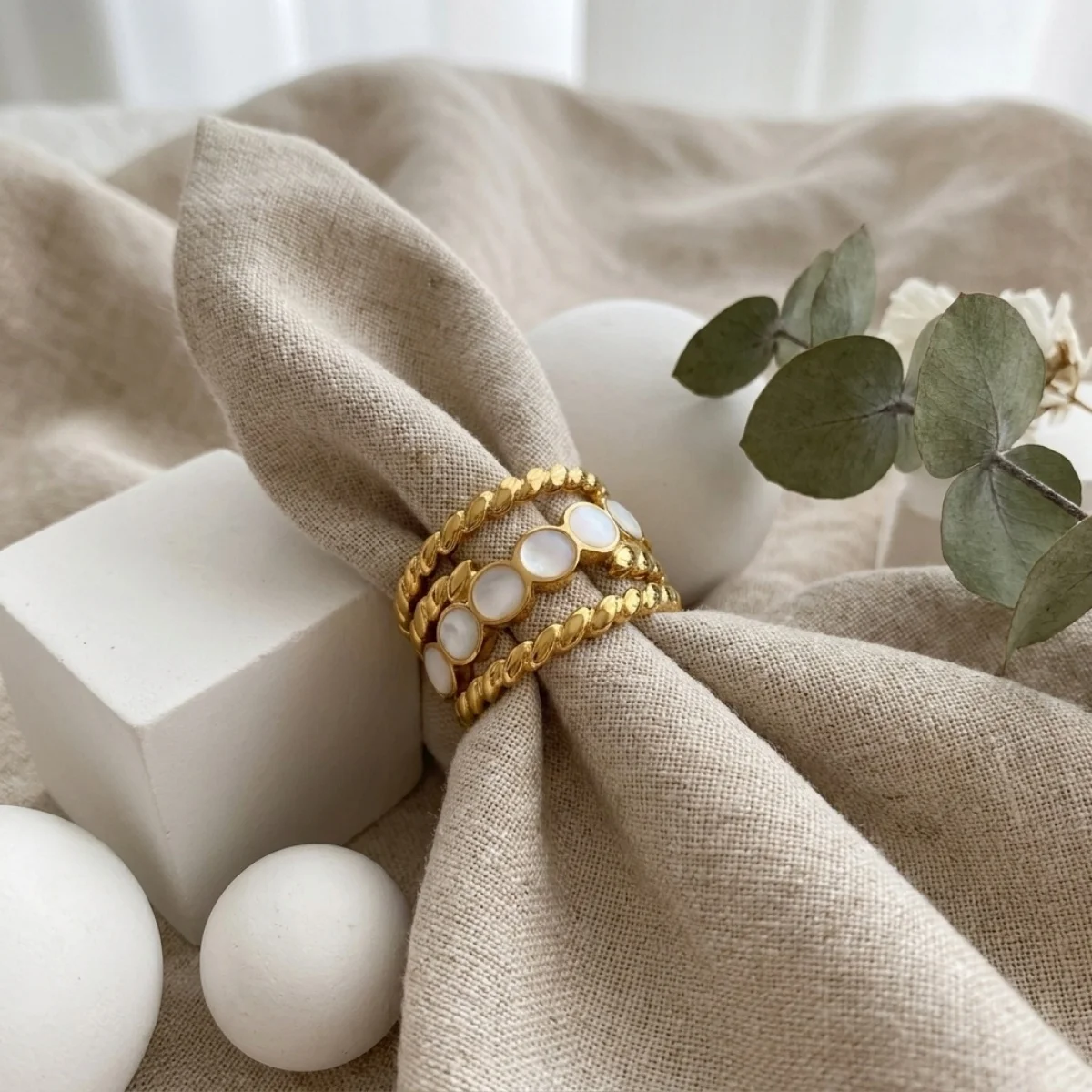 Edelstahl Blau Naturstein Geometrische Fingerringe für Damen und Herren Französischer Vintage Sonnenblumen-Blatt Runder Ovaler Ring Schmuck – Detail 35