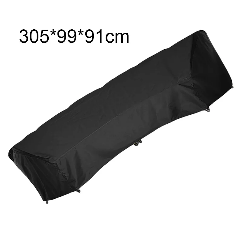 Dustproof Sofa Cover 210D Sofa Cover Black Outdoor Cover Long-lasting Material 228*116*86cm Outdoor Seating Protection
