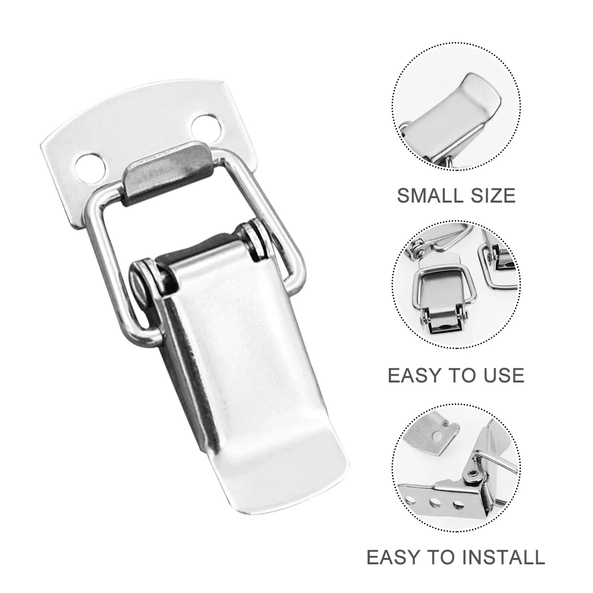10pcs Stainless Steel Cabinet Box Locks Spring Loaded Toggle Hasps Latches for Sliding Doors Easy Install Home Office