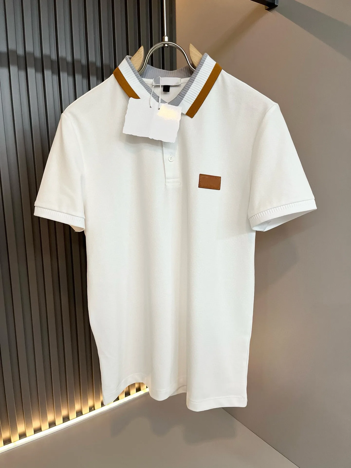 BC old money wind summer pearl cotton lapel collar T-shirt men's casual short-sleeved polo shirt