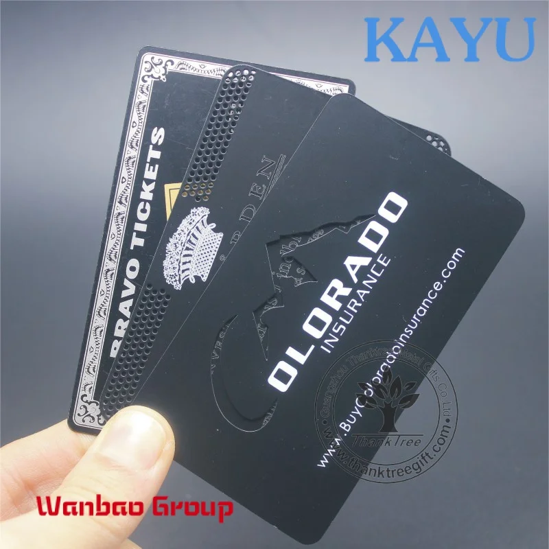 Custom  Manufacture wholesale cheap custom logo engraved stainless steel business metal card