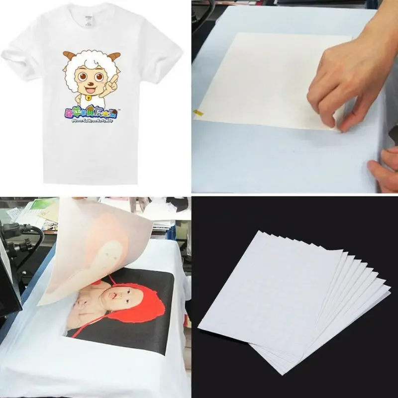 Papiers de transfert thermique à encre thermocollante, impression industrielle, ensemble de remplacement, fournitures de sublimation, t-shirt, 20 pièces