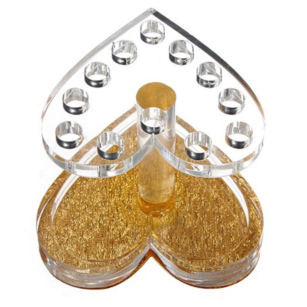 

Heart Shaped Brush Holder Stand for Gel Pen Tool Organizer Portable Prevent Mess Nail Salon Holder For Nail Brush Home Use