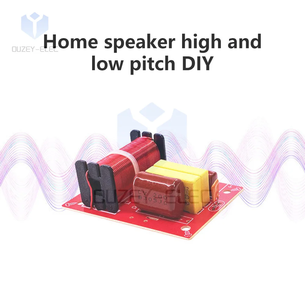 80W Speaker Frequency Divider Board DIY Module 2 Way Treble Bass Hi-Fi Audio Crossover Filter Frequency Distributor