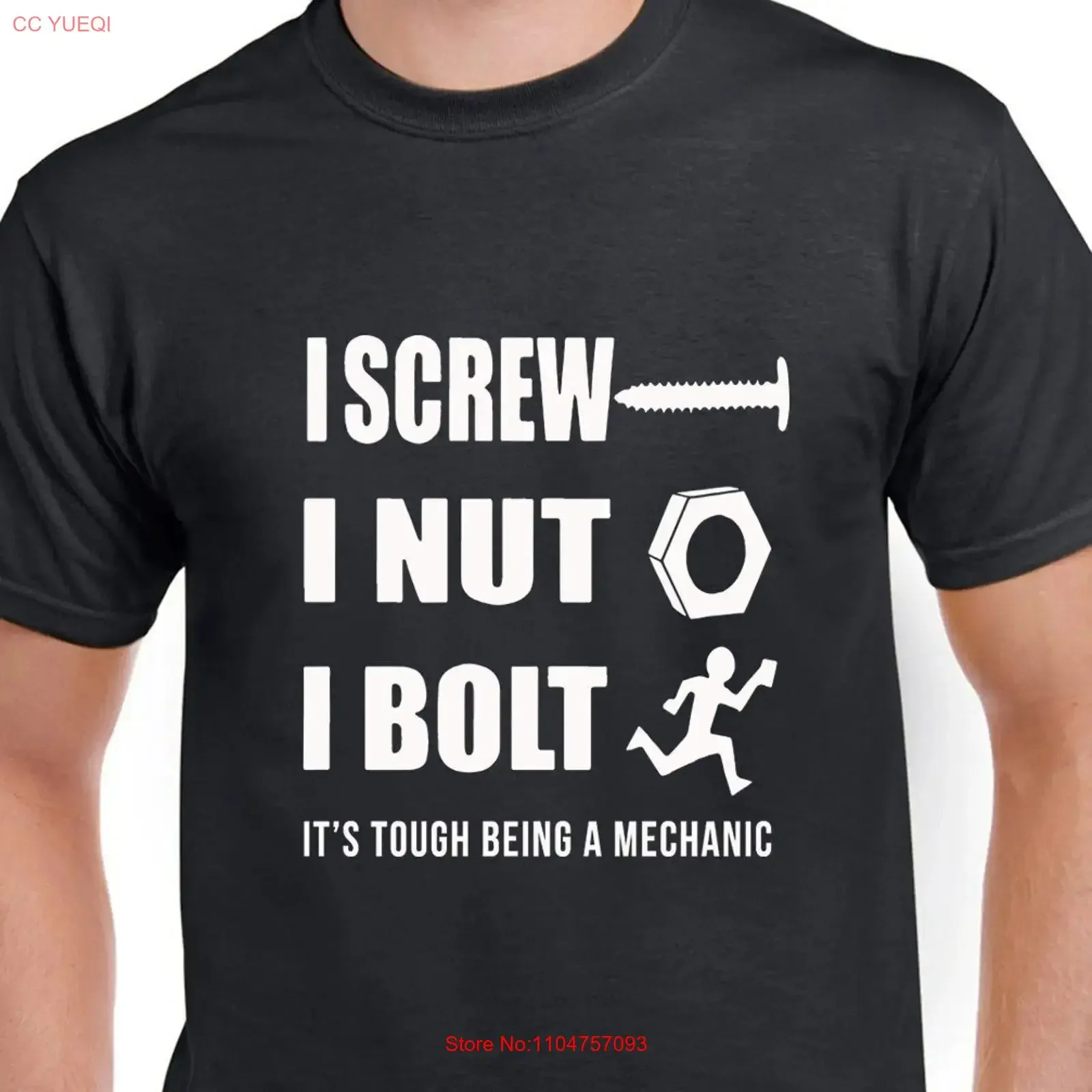 Mechanic I Screw Nut Bolt Funny T Shirt  vintage Washed Breathable Slightly homme streetwear Top For Everyday Wear Stylish