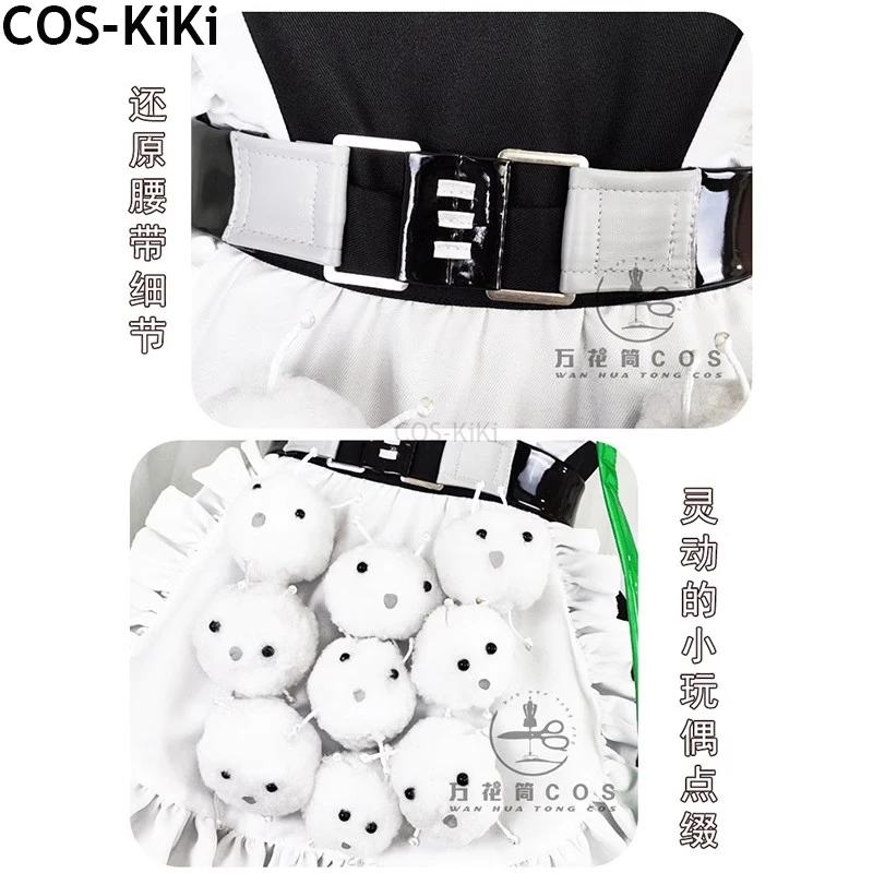 COS-KiKi Vtuber VirtuaReal Aza Maid Dress Game Suit Nifty Lovely Uniform Cosplay Costume Halloween Party Role Play Outfit Women