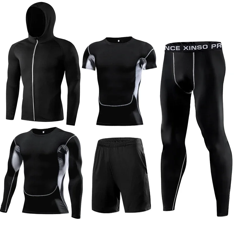 Ropa deportiva de compresión para hombre, chándal para correr, traje deportivo, ropa deportiva para gimnasio, conjuntos para correr, ropa de entrenamiento para trotar y baloncesto