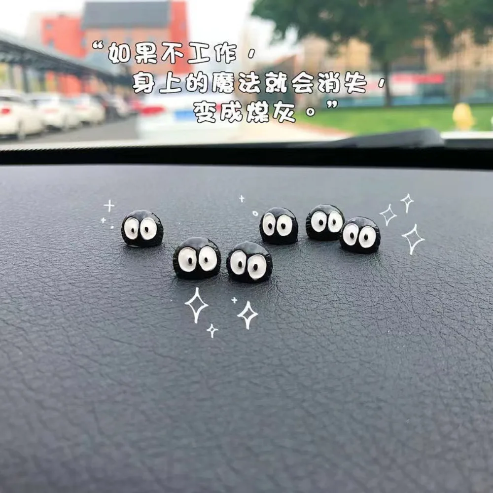 10PCS Cute Black Elf Car Interior Decoration Funny Auto Center Console Rearview Mirror Ornaments For Car Accessories