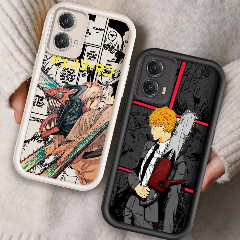 

Anime Chainsaw Man Art For Motorola G85 Edge 50 60 G54 G35 E14 G04 G34 G Stylus G54 G13 G32 G14 5G Eye Ladder