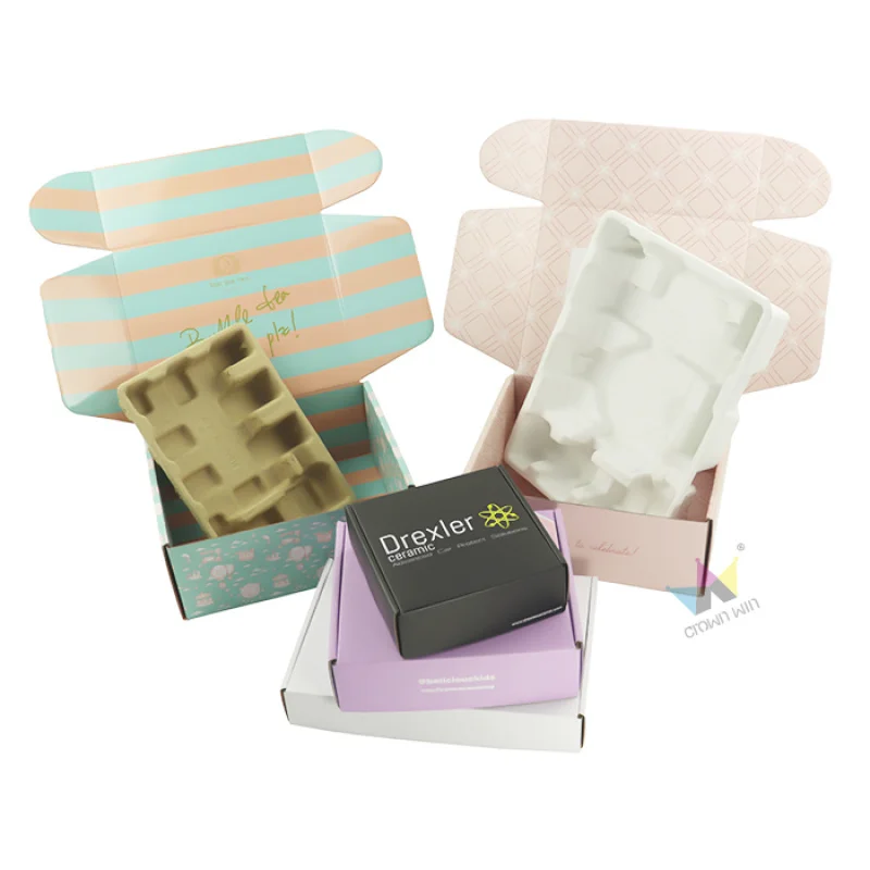 

customized wholesale cardboard shipping boxes corrugated paper mailer box reusable gift packaging boxes and trays