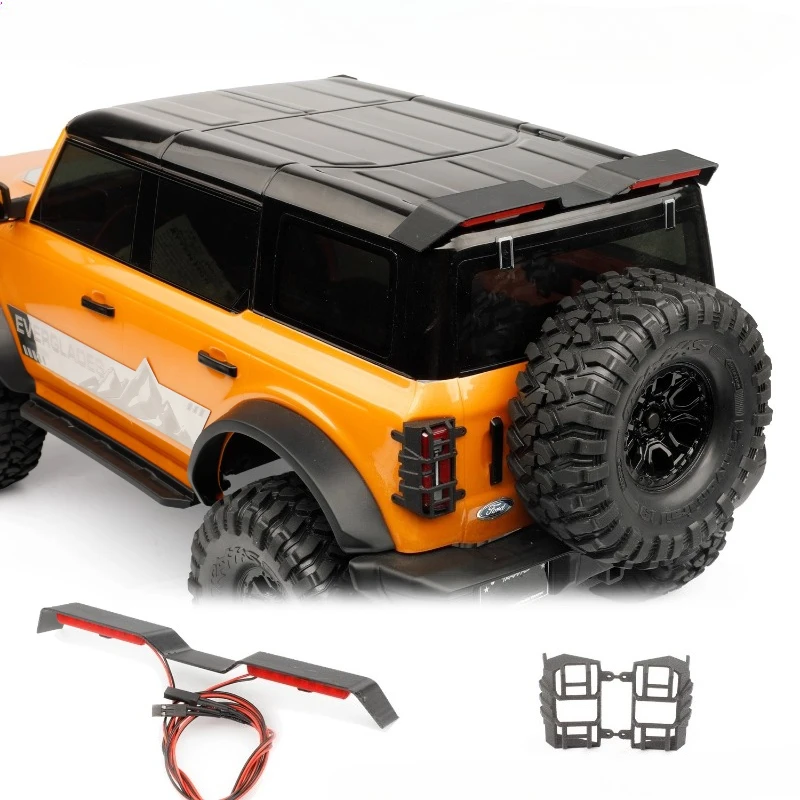 ชุดฝาครอบไฟท้ายจำลอง 1 ชุด สำหรับรถบังคับวิทยุ 1/10 RC Crawler Car Traxxas TRX4 อุปกรณ์เสริมรถบรอนโกรุ่นใหม่