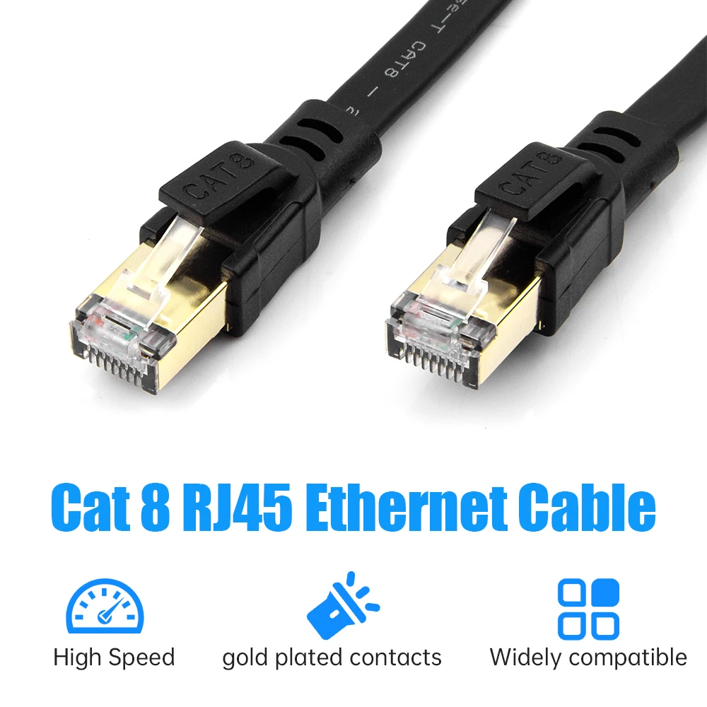 สายแลน FENVI Cat 8 RJ45 สำหรับเครือข่ายอีเธอร์เน็ต ความเร็วสูง 10G สายแลน Cat8 สำหรับพีซี แล็ปท็อป PS5 4 เราเตอร์ สาย RJ45