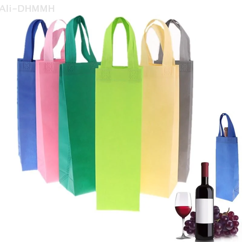 

Wine Bag Non-Woven Fabric Tote Bottle Wine Carrier Bag Padded Wine Cooler Gift For Wine Lovers Or Wedding
