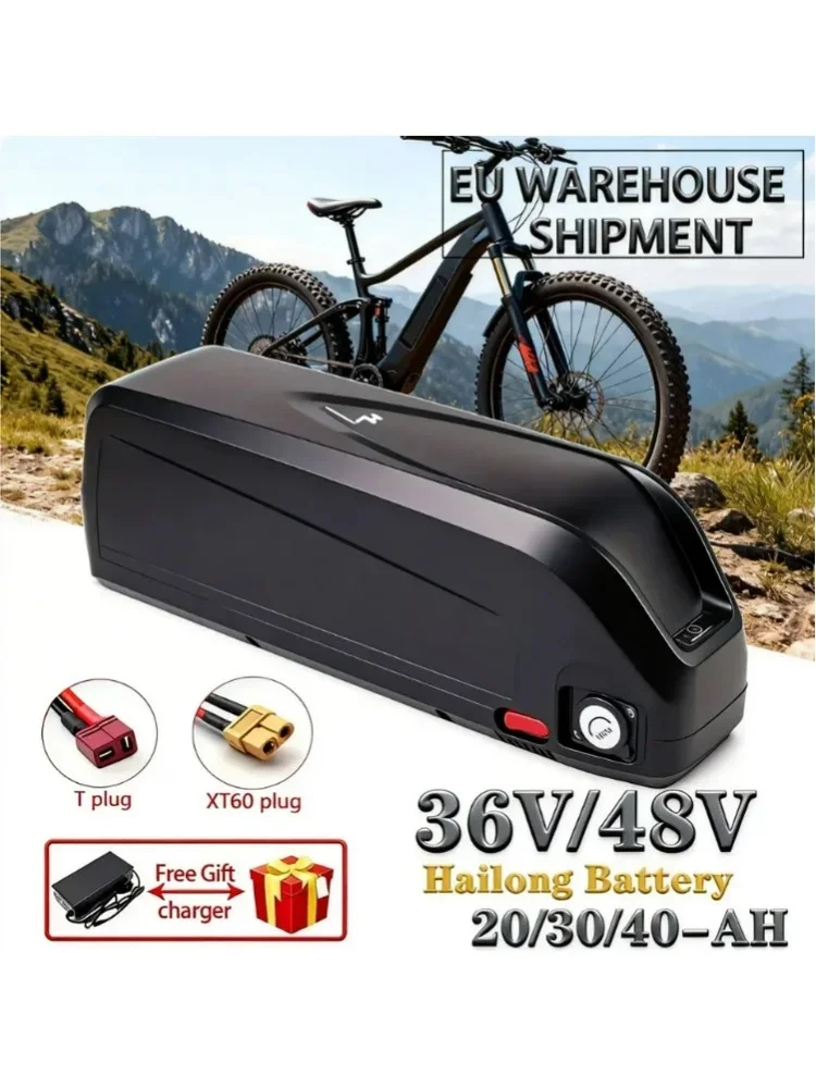 Brandneue 36V 48V Leistungsstarke Batterie 20AH/30AH/40AH für Hailong Aibik Akku 30A BMS 350W 500W 750W 1000W 18650 Batterie Kostenloser Versand und Ladegerät
