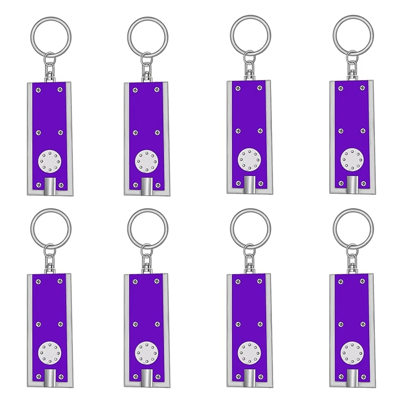 

UV Keychain Flashlight, Compact Tiny Led Keychain Flashlight Set - 395Nm Mini Black Lights (8 PCS)