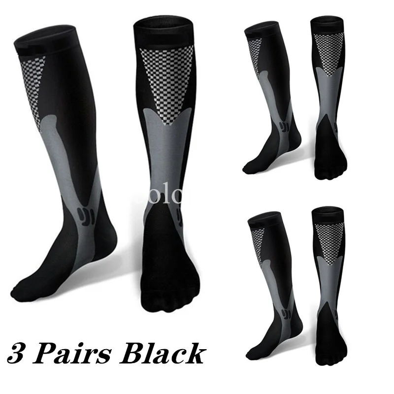 2/3/4 Paar Kompressionssocken Kniehohe Sportsocken Medizinische Pflegestrümpfe Krampfadern Socken Outdoor Radsocken